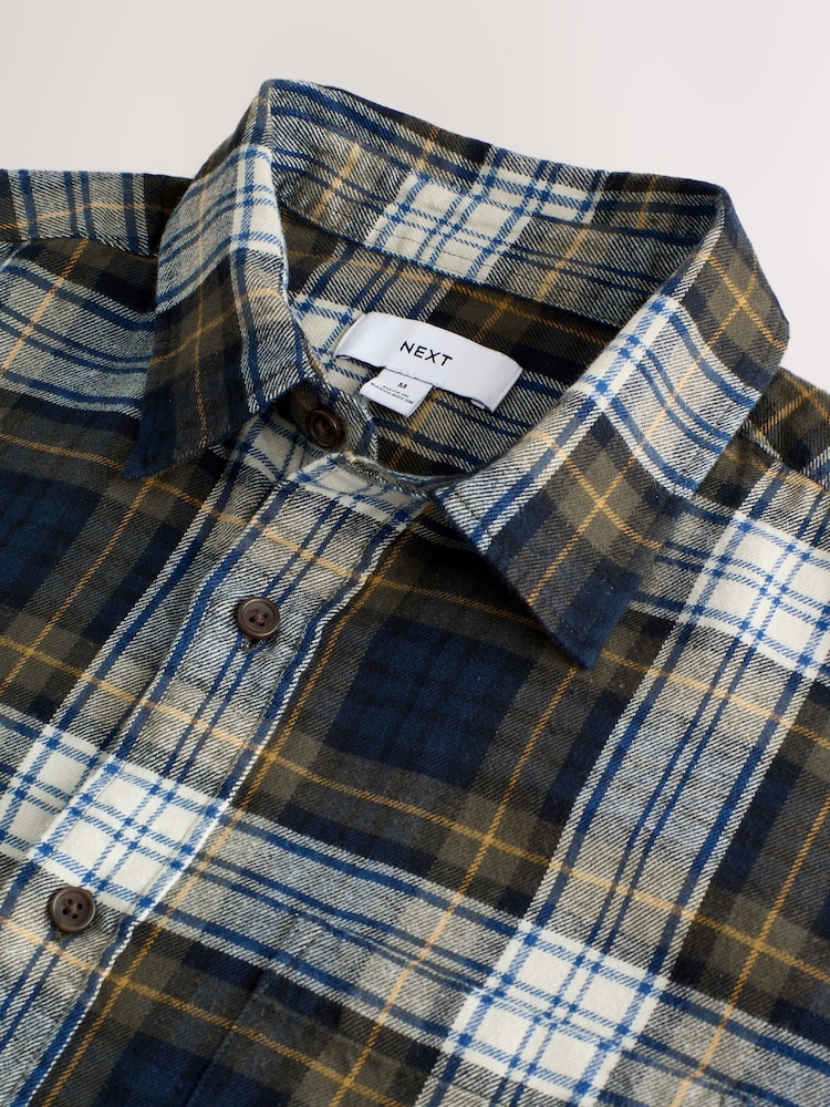 Green Long Sleeve Flannel Shirt - Image 8 of 8 Green Long Sleeve Flannel Shirt - Image 8 of 8
