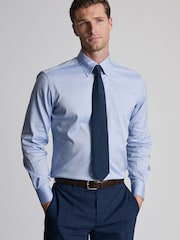 Brook Taverner Blue Pinpoint Oxford Cotton Shirt - Image 2 of 8