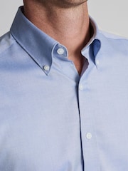 Brook Taverner Blue Pinpoint Oxford Cotton Shirt - Image 3 of 8