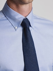 Brook Taverner Blue Pinpoint Oxford Cotton Shirt - Image 4 of 8