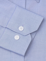 Brook Taverner Blue Pinpoint Oxford Cotton Shirt - Image 8 of 8