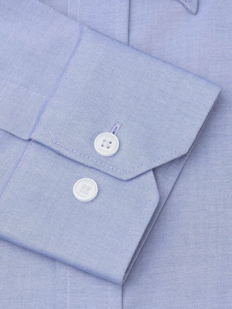 Brook Taverner Blue Pinpoint Oxford Cotton Shirt - Image 8 of 8