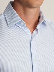 Brook Taverner Blue Fine Stripe Cotton Shirt - Image 3 of 7