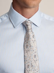 Brook Taverner Blue Fine Stripe Cotton Shirt - Image 4 of 7