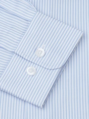 Brook Taverner Blue Fine Stripe Cotton Shirt - Image 7 of 7