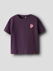 Name It Purple Strawberry Short Sleeve T-Shirt - Image 3 of 4