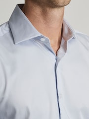 Brook Taverner Blue Satin Cotton Shirt - Image 3 of 7