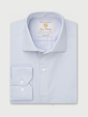 Brook Taverner Blue Satin Cotton Shirt - Image 5 of 7