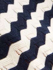 Ted Baker Blue Short Sleeve Stitch Detail Polo Shirt - Image 7 of 7