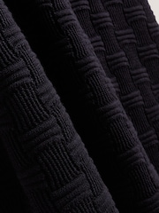 Ted Baker Blue Short Sleeve Textured T-Shirt - Image 6 of 6