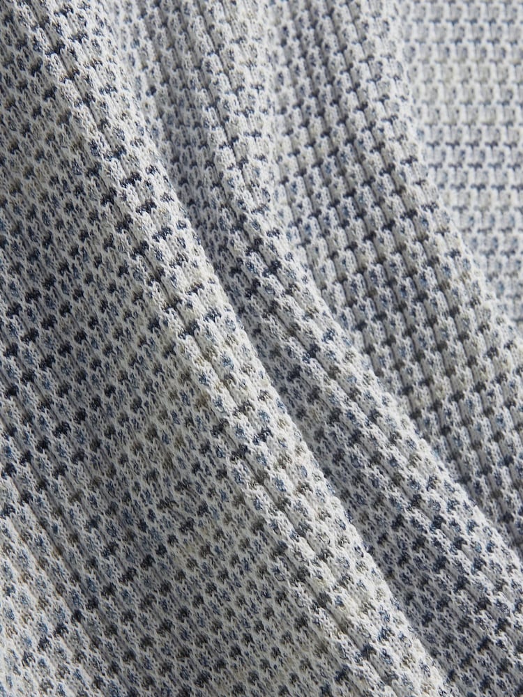 Ted Baker Grey Short Sleeve Relaxed Fit Textured Knit T-Shirt - Image 4 of 4