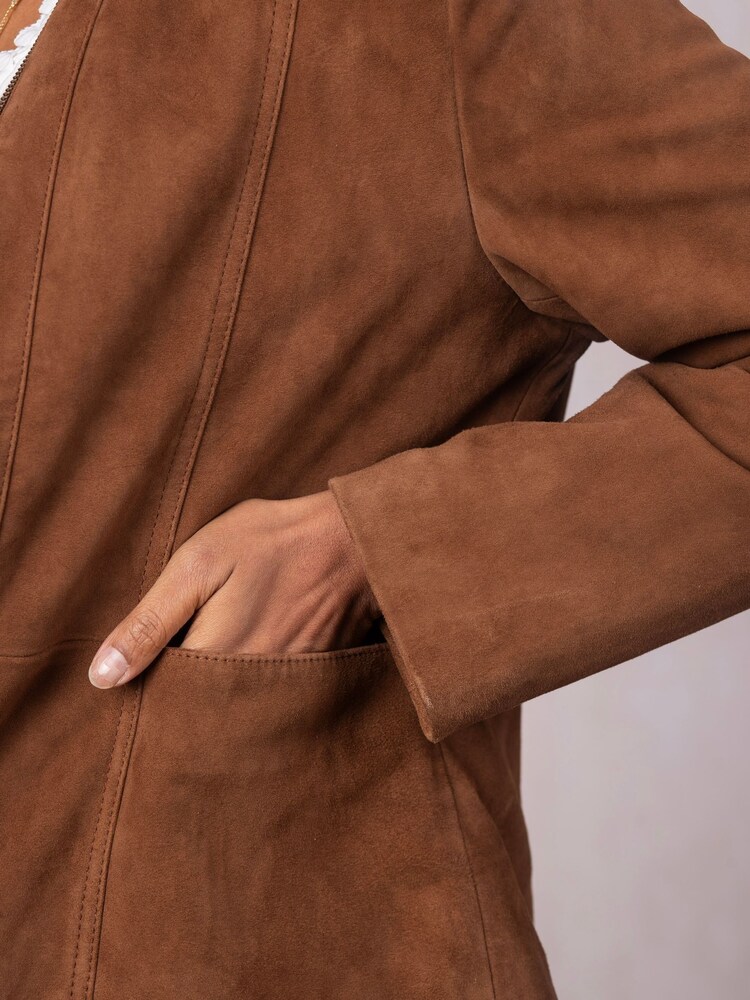 Lakeland Leather Brown Muncaster Suede Jacket - Image 6 of 6