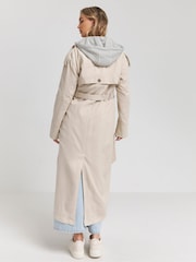 Simply Be Natural Linen Trench Coat - Image 2 of 4