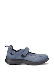 Hotter Blue Standard Fit Ravine Touch Fastening No Tech Shoes - Image 1 of 4