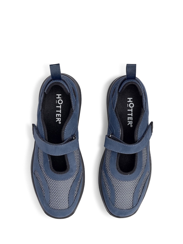 Hotter Blue Standard Fit Ravine Touch Fastening No Tech Shoes - Image 4 of 4