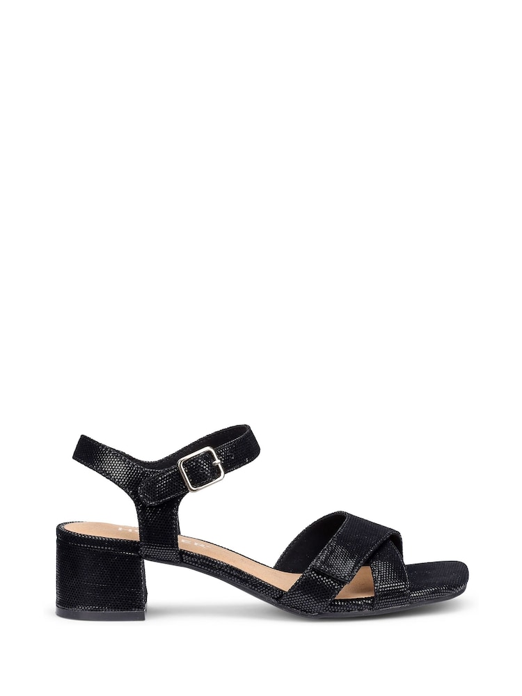 Hotter Black Extra Wide Fit Jive Slip On Formal Sandals - Image 1 of 4
