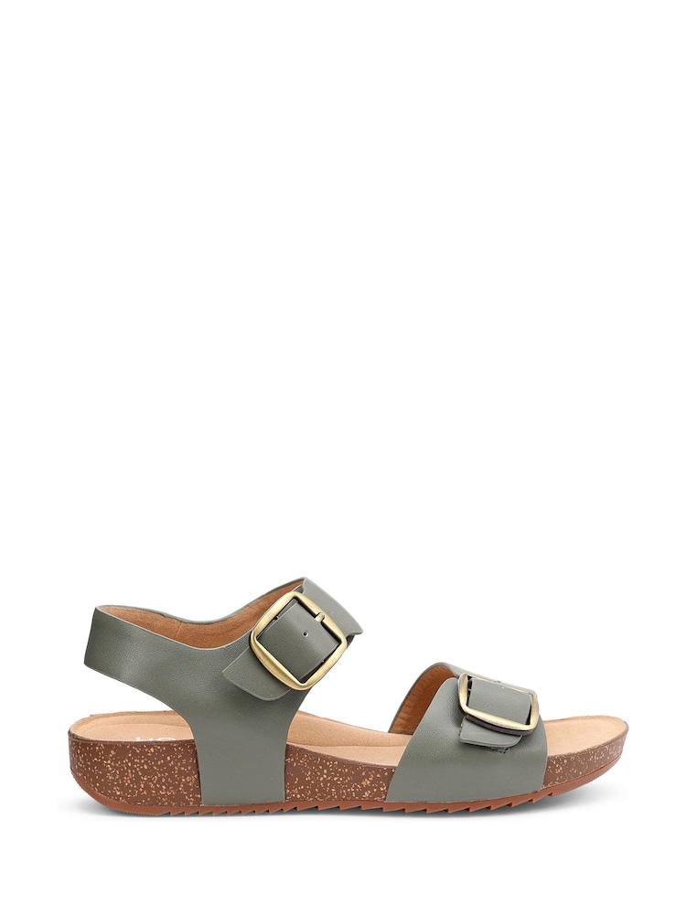 Hotter Green Standard Fit Tourist II Buckle Casual Sandals - Image 1 of 4