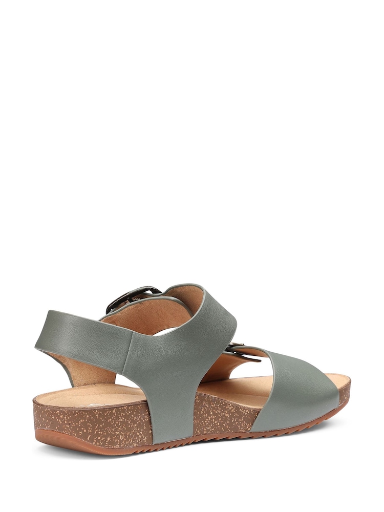 Hotter Green Standard Fit Tourist II Buckle Casual Sandals - Image 4 of 4