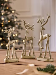 Set of 3 Stag Ornaments - Slika 1 iz 3