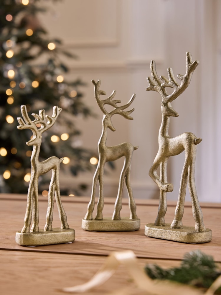 Set of 3 Stag Ornaments - Slika 1 iz 3