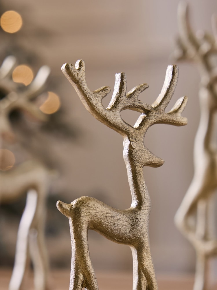 Set of 3 Stag Ornaments - Slika 2 iz 3