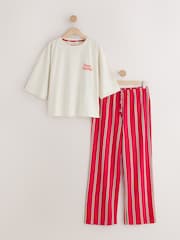 Ecru Happy Holidays Matching Family Christmas Short Sleeve Pyjamas - Image 1 of 5
