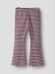 Name It Purple Striped Ribbed Flare Leggings - Image 4 of 4