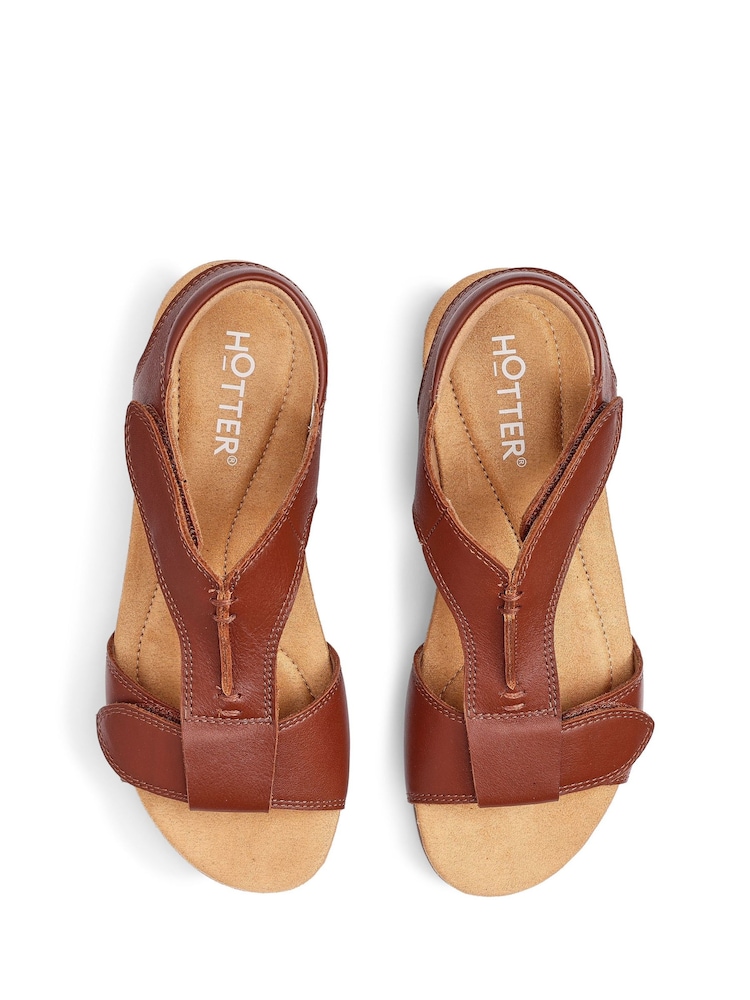 Hotter Brown Standard Fit Rysy Touch Fastening Casual Sandals - Image 4 of 4