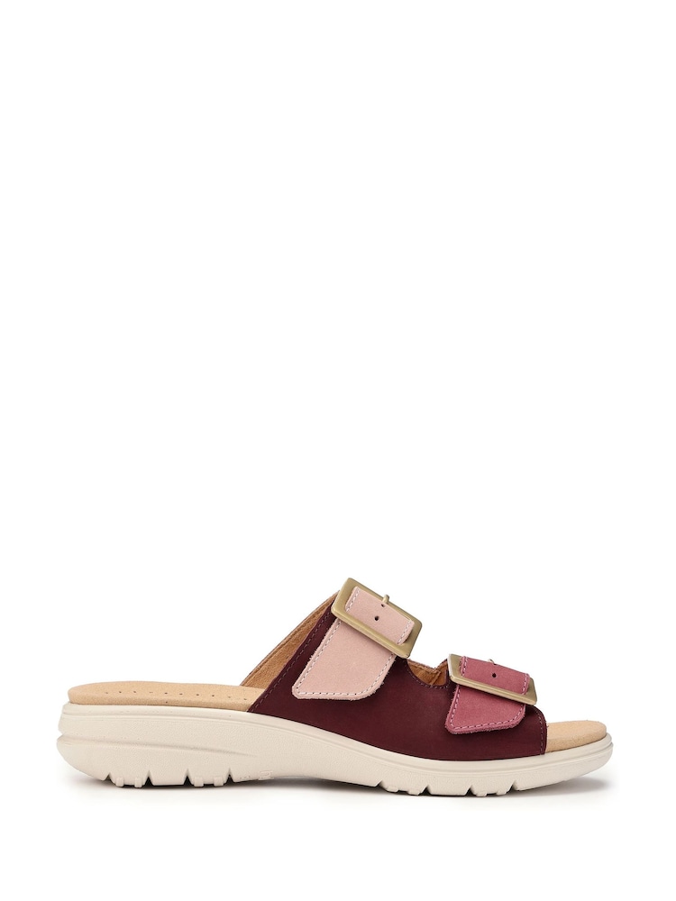 Hotter Red Standard Fit Sunny Slip-On/Buckle Casual Sandals - Image 1 of 4 Hotter Red Standard Fit Sunny Slip-On/Buckle Casual Sandals - Image 1 of 4