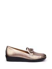 Hotter Metallic Standard Fit Amber Slip On Full Shoes - Image 1 of 4