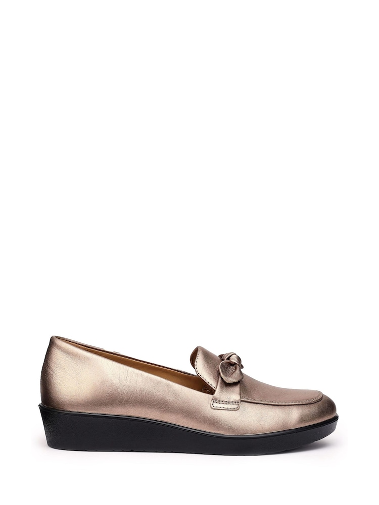 Hotter Metallic Standard Fit Amber Slip On Full Shoes - Image 1 of 4