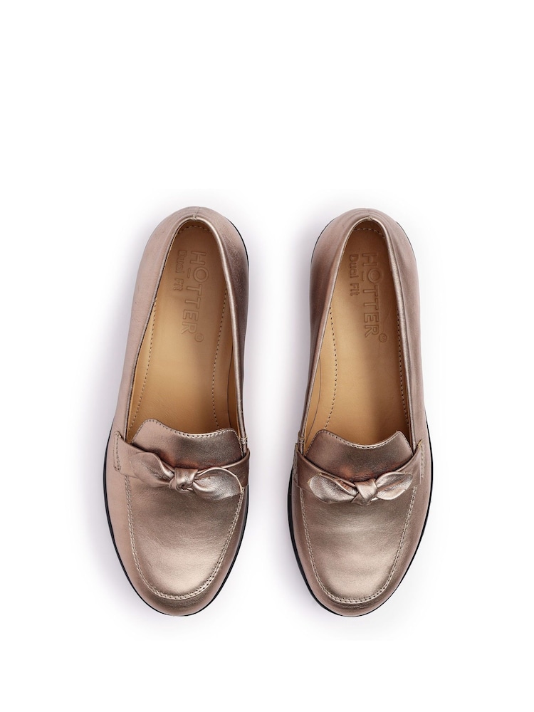 Hotter Metallic Standard Fit Amber Slip On Full Shoes - Image 4 of 4