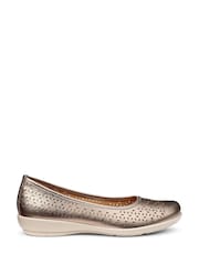 Hotter Metallic Wide Fit Livvy II Slip-On Ballets Shoes - Image 1 of 4