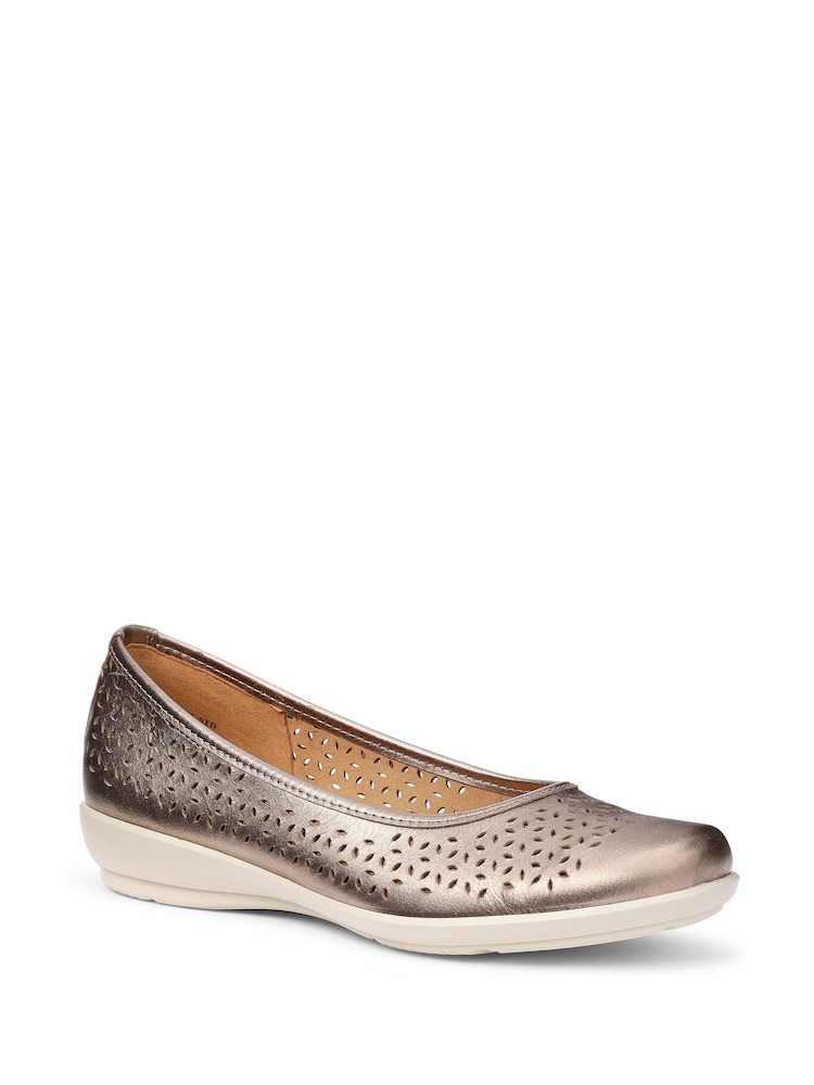 Hotter Metallic Wide Fit Livvy II Slip-On Ballets Shoes - Image 2 of 4