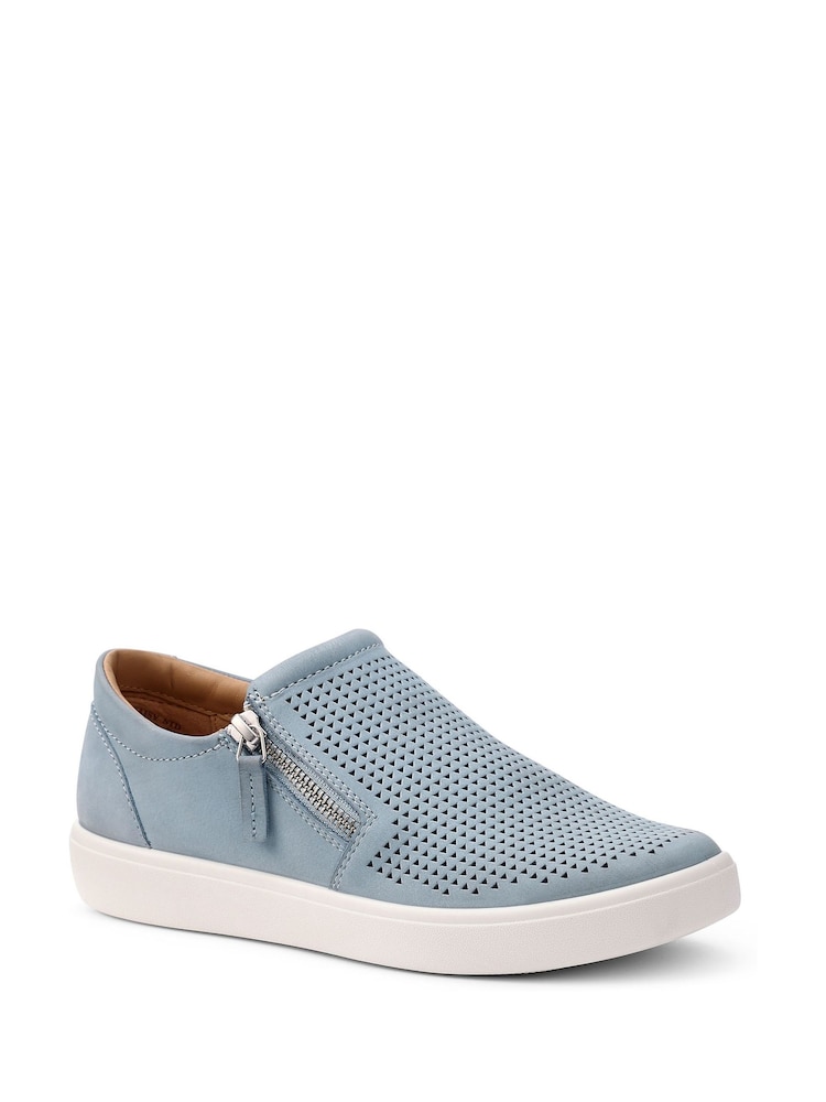 Hotter Blue Daisy Zip Cupsole Shoes - Image 2 of 4