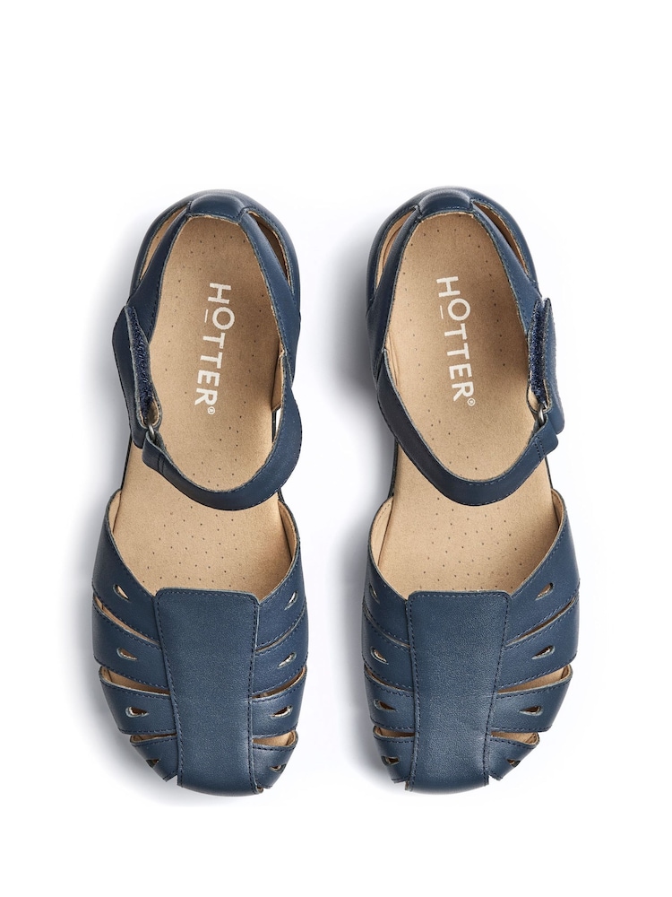 Hotter Blue Standard Fit May Touch Fastening Mary Janes Shoes - Image 4 of 4 Hotter Blue Standard Fit May Touch Fastening Mary Janes Shoes - Image 4 of 4
