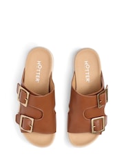 Hotter Brown Standard Fit Corsica Slip On Buckle Casual Sandals - Image 4 of 4