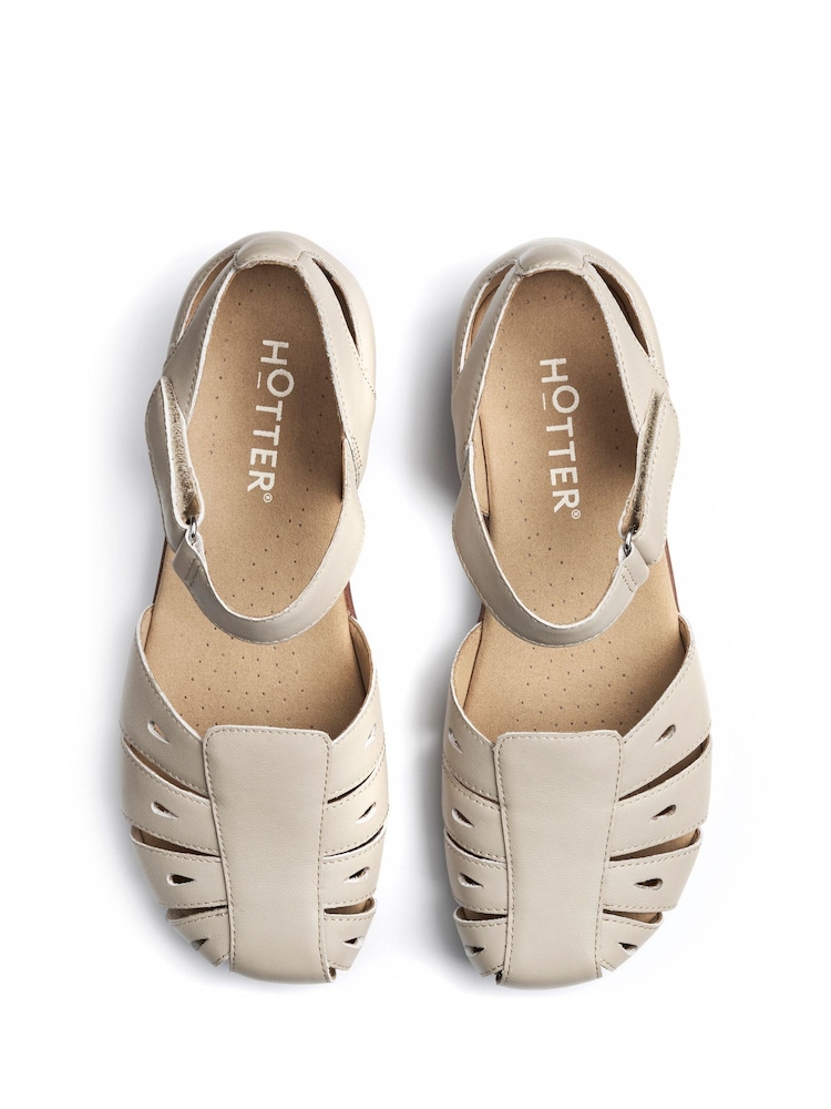 Hotter Cream Standard Fit May Touch Fastening Mary Janes Shoes - Image 4 of 4