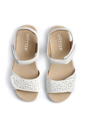 Hotter White Wide Fit Leah II Touch-Fastening Casual Sandals - Image 4 of 4