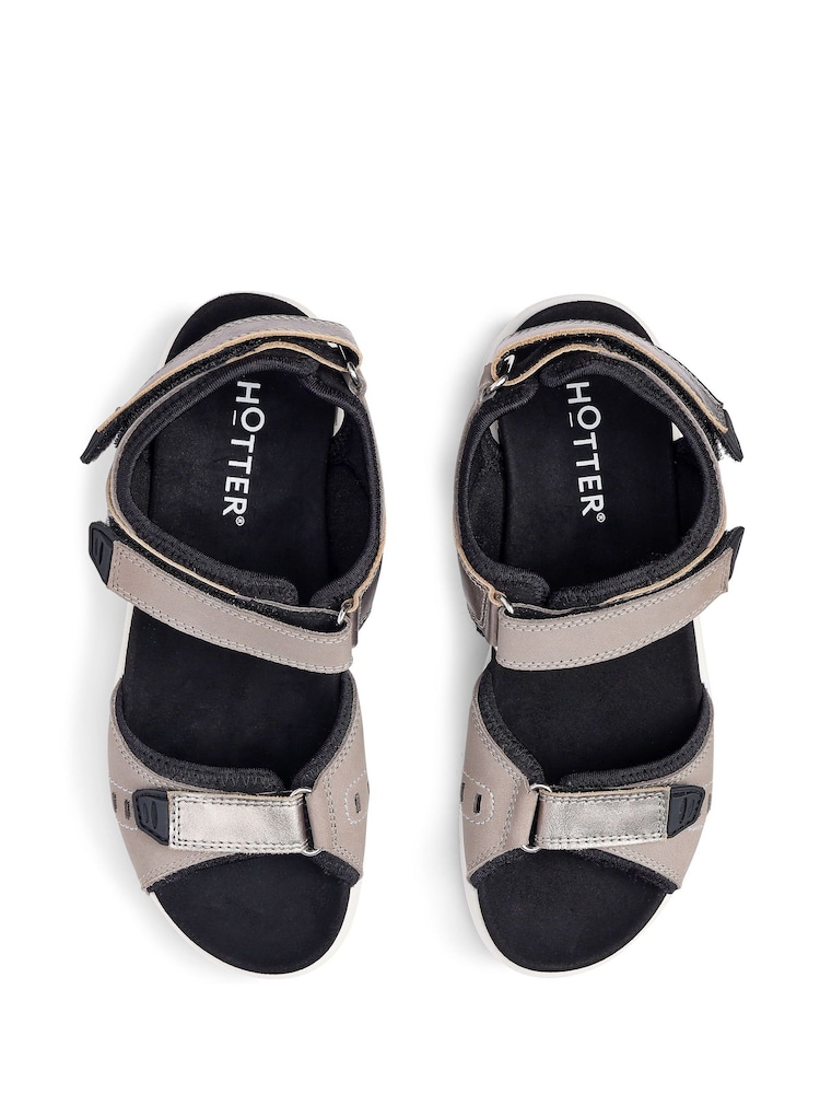 Hotter Grey Extra Wide Fit Walk II Touch-Fastening Active Sandals - Image 4 of 4