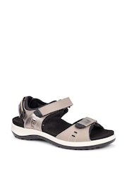 Hotter Grey Grey Standard Fit Walk II Touch-Fastening Active Sandals - Image 2 of 4