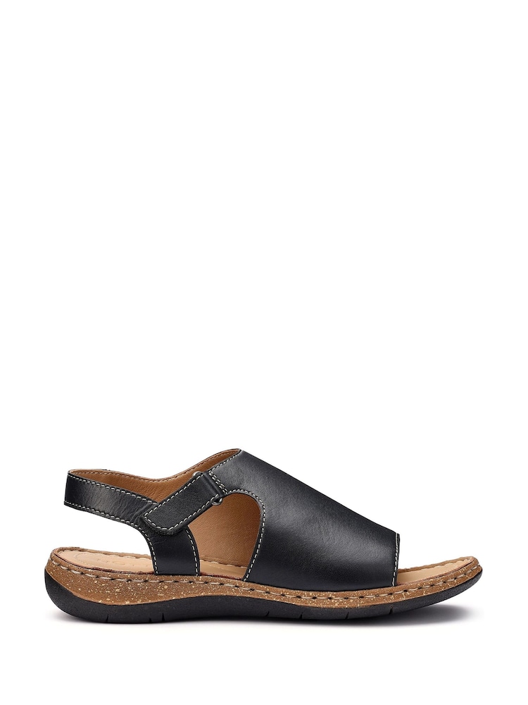 Hotter Black Standard Fit Mena Touch-Fastening Casual Sandals - Image 1 of 4 Hotter Black Standard Fit Mena Touch-Fastening Casual Sandals - Image 1 of 4