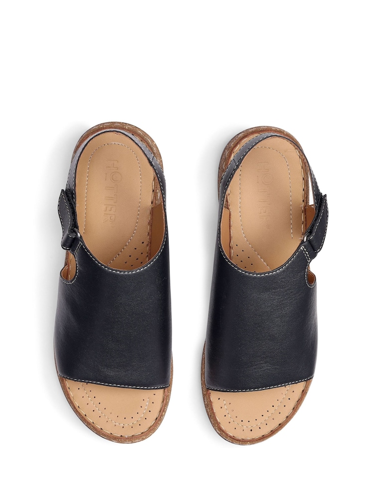 Hotter Black Standard Fit Mena Touch-Fastening Casual Sandals - Image 4 of 4 Hotter Black Standard Fit Mena Touch-Fastening Casual Sandals - Image 4 of 4