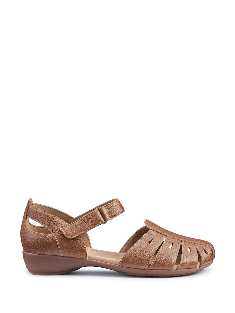 Hotter Brown May Touch-Fastening Mary Janes Shoes - Image 1 of 4 Hotter Brown May Touch-Fastening Mary Janes Shoes - Image 1 of 4