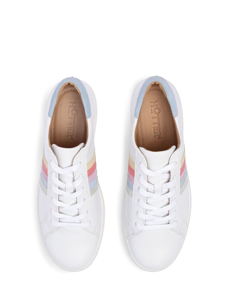 Hotter White Switched Lace Up Cupsole Shoes - Image 4 of 4