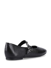 Hush Puppies Black Charlene Stud Ballerina Shoes - Image 4 of 5