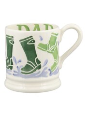 Emma Bridgewater Cream Wellies Dad 1/2 Pint Mug - Image 1 of 4