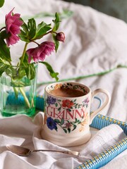 Emma Bridgewater Cream Garden Flowers Granny 1/2 Pint Mug - Image 1 of 5