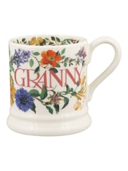 Emma Bridgewater Cream Garden Flowers Granny 1/2 Pint Mug - Image 2 of 5