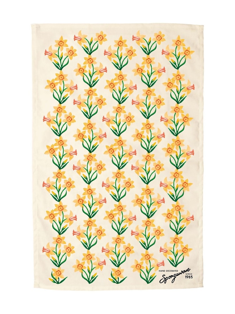 Emma Bridgewater Yellow Windblown Daffodils Tea Towel - Image 1 of 1